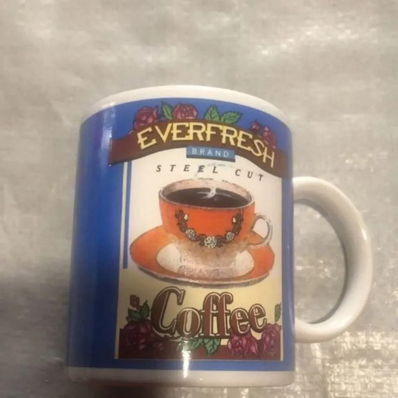 Everfresh Steel Cut Coffee Mug Cup B.I. Inc. Floral Design - Picture 5 of 8